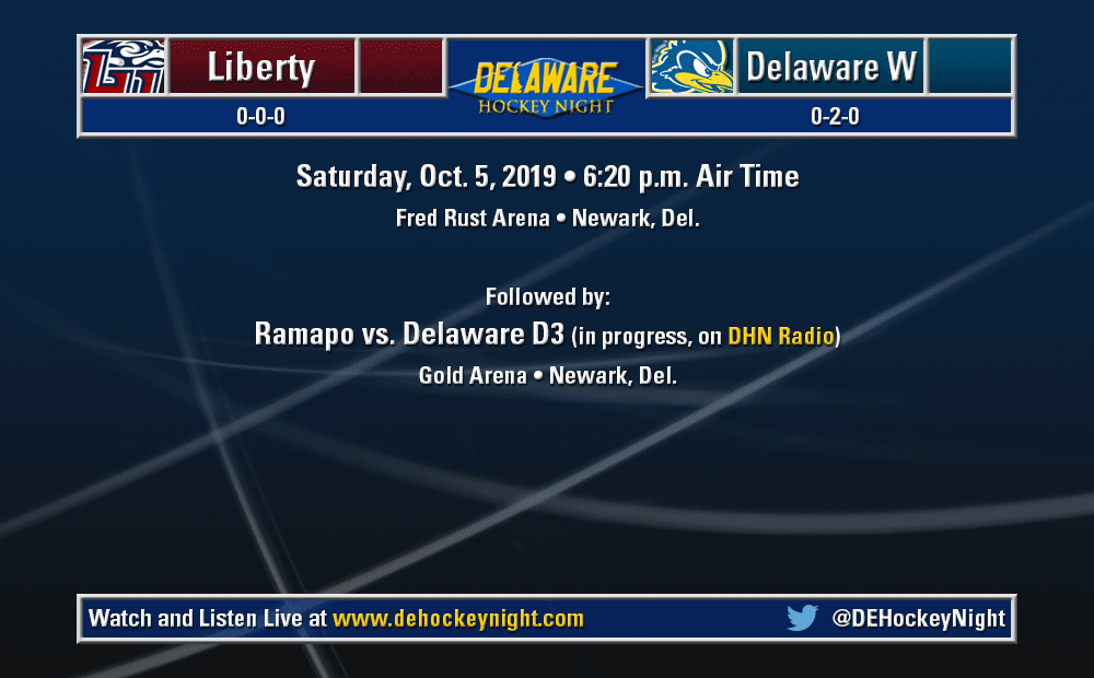 DEHockeyNetwork's tweet photo. It's a #BlueHens GAME DAY! Tonight, on #DHNTV and #DHNRadio:

🏒: @UDWomensHockey vs. @LUWD2Hockey
🕰️: 6:20 p.m. air, 6:35 p.m. game
🏒🏒: @UDHockeyd3 vs. @RCNJIceHockey
🕰️: in progress
📺: https://t.co/ZRmRENhmqx
📻: https://t.co/dRAK07YJCL

@achawomensd2 @collegehocfed https://t.co/OGFdx9K0wi