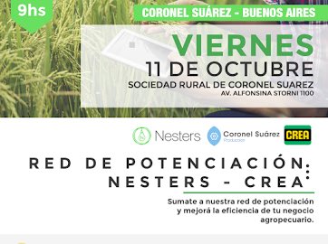 Gabriel Tinghitella (@gtcrea) on Twitter photo Viernes 11/10 a las 9:00 en Coronel Suarez. 4ta parada de la Red de Potenciación de #AgTechs co organizada por <a href="/NestersTech/">Nesters</a> y <a href="/crea_arg/">CREA</a> Ya podes inscribirte aquí 👉🏻 nesters.tech/es/red-de-pote… Viernes 11/10 a las 9:00 en Coronel Suarez. 4ta parada de la Red de Potenciación de #AgTechs co organizada por <a href="/NestersTech/">Nesters</a> y <a href="/crea_arg/">CREA</a> Ya podes inscribirte aquí 👉🏻 nesters.tech/es/red-de-pote…
