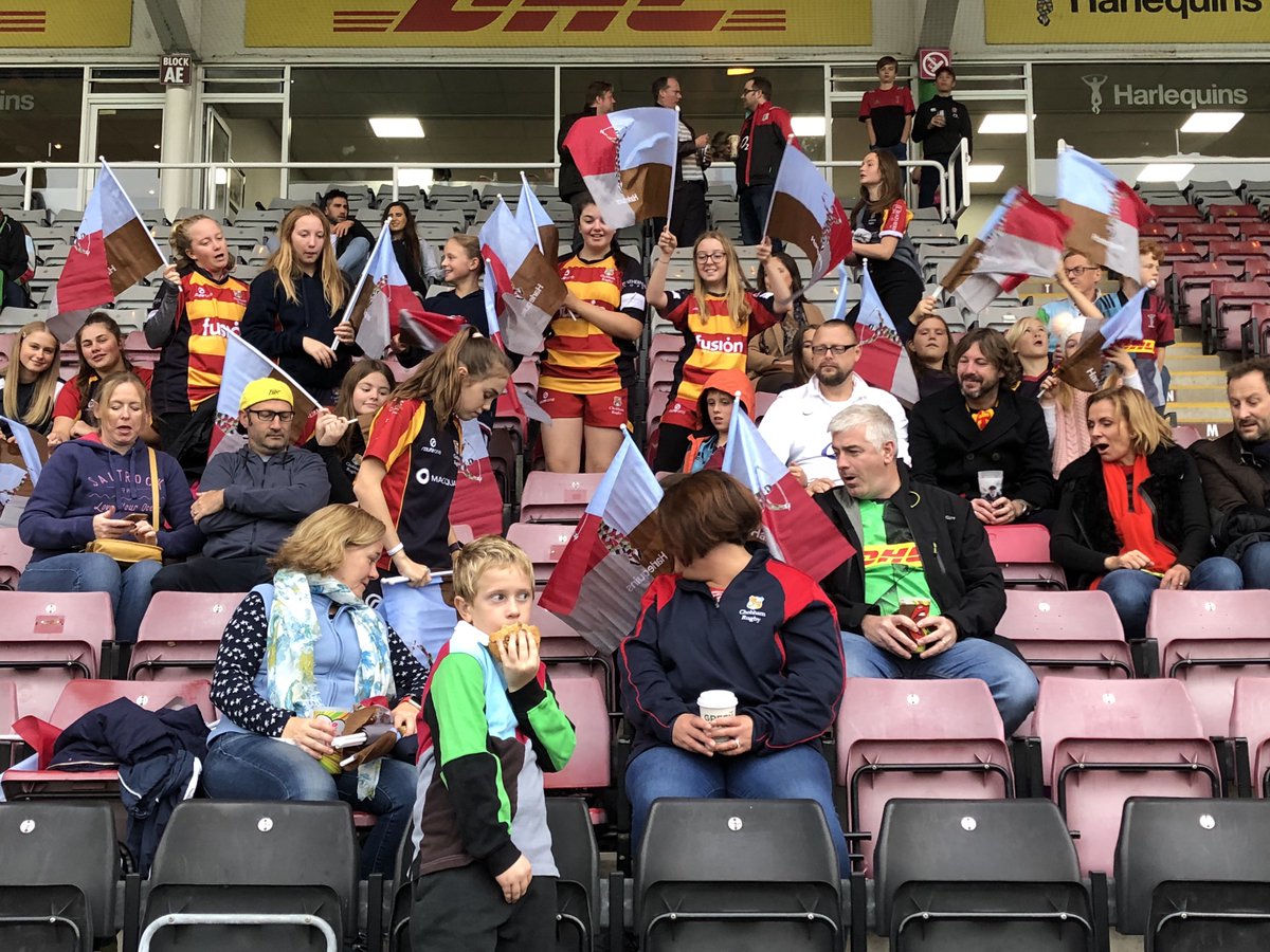 ChobhamCheetahs's tweet photo. The @ChobhamCheetahs have arrived at The Stoop for @HarlequinsWomen vs @Glos_PuryWRFC to pick up a few tips for our next game!
Something special coming up! ๐
#girlsrugby #thisgirlcan #rugbyrolemodels https://t.co/48hRCmlSdK