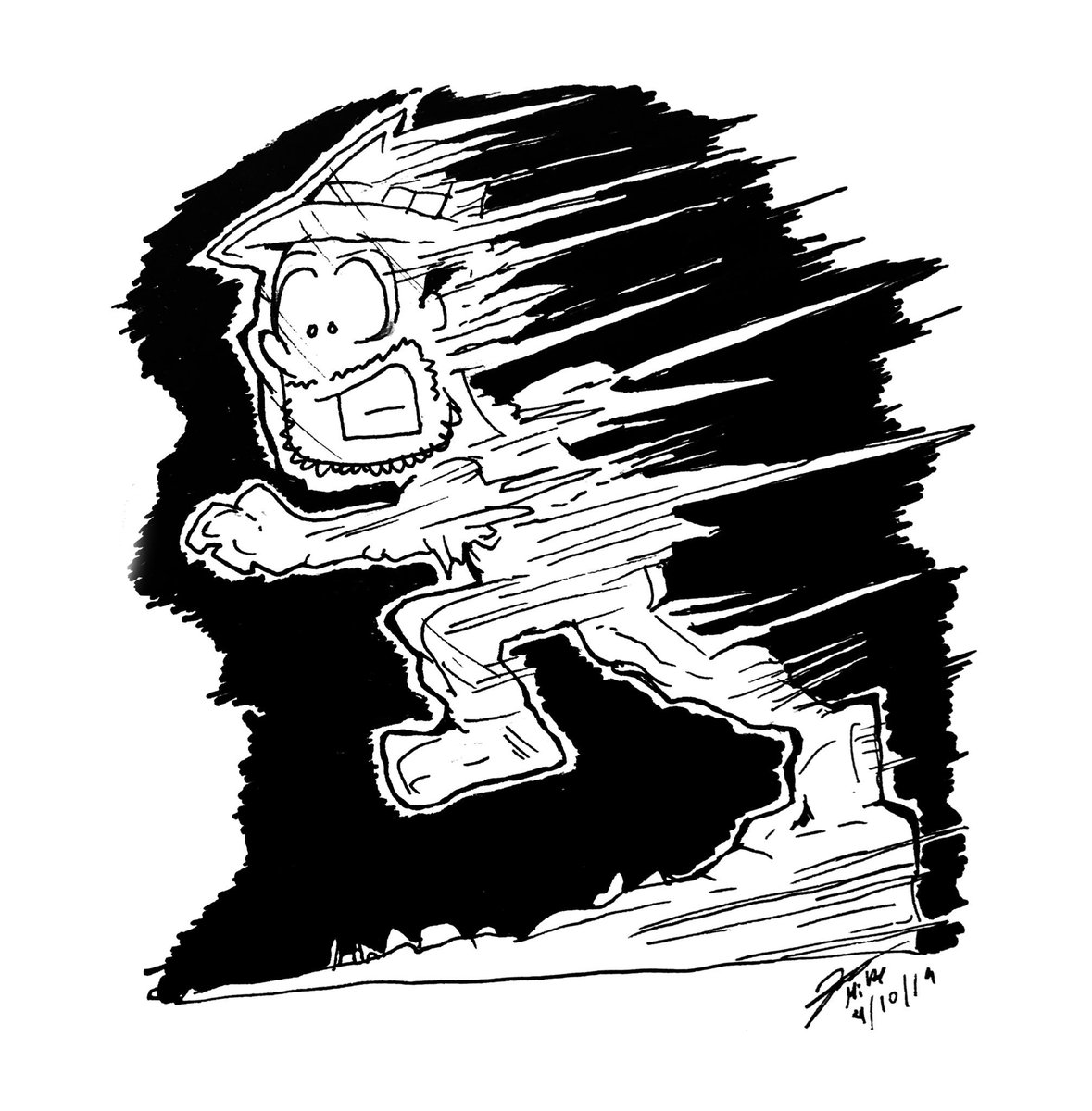 mikeink74's tweet photo. @inktober DAY 4: “FREEZE”
#inktober #ink #inktober2019 #draw #inkart #art #artofvisuals #doodle #doodles #quickdraw #drawing #ilustration #illustrations #artofvisuals #photooftheday #drawing #artist #artwork #freeze #freezing https://t.co/BXfMwq2a0m
