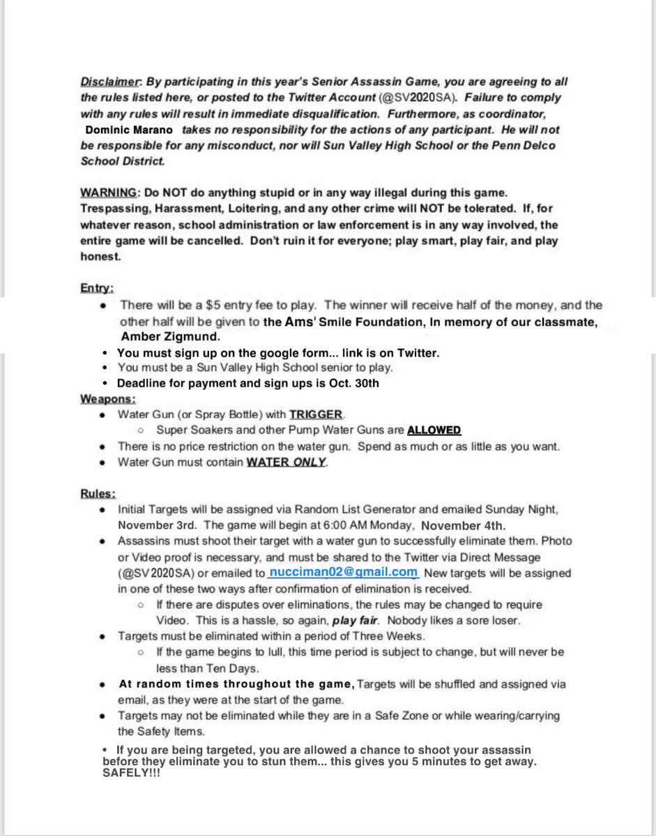 SV2020SA's tweet photo. OFFICIAL RULES FOR SA 2020... any questions, DM me. Go sign up!!! Pinned tweet!🔫🔫🔫 https://t.co/pL06cgWRA0