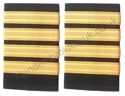 handembroideryy's tweet photo. FOUR BAR BLACK PILOT AIRLINE EPAULETTE, GOLD STRIPS (PAIR):
Product Code : HE-SE1211
Price: £10.5
Height : 94 mm
Width : 60 mm
URL: https://t.co/KM80mxzBMr
We can make Epaulette as per your requirement, please contact us for bulk order discount. https://t.co/3F1JaGbmcZ