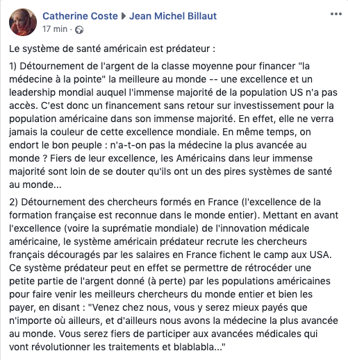 cathcoste's tweet photo. La moyenne des dépenses de santé per capita aux USA est le double de celle de l'OCDE. L'espérance de vie est 15% plus faible... #PWSYN https://t.co/78zARSy3eV