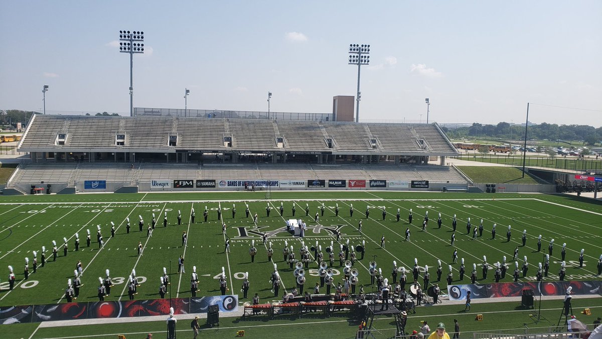 Fbarocio's tweet photo. @THS_Tigers The Travis Tiger Band ready to perform https://t.co/fLsMcKUwZT