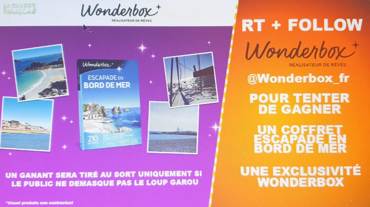 LaGrandeDarka's tweet photo. Jeu Concours #LoupGarou : Public VS Twittos --> RT + FOLLOW @LaGrandeDarka pour jouer avec nous et peut-être tenter de gagner un magnifique coffret séjour en bord de mer @Wonderbox_fr.
Un gagnant sera tiré au sort uniquement si le public ne démasque pas le Loup Garou 🐺 #LGD https://t.co/wZe4BoFCAX