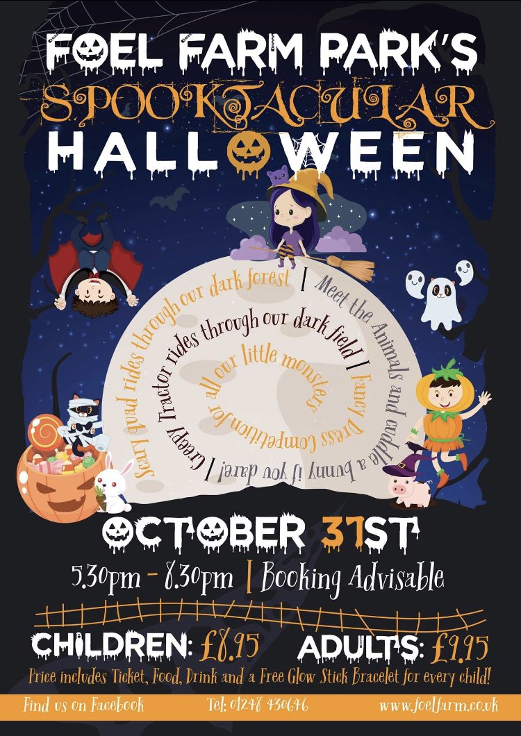 Who will be joining us at our annual spooktacular Halloween? Booking advisable due to it being a busy event 🎃👻💀👹 #halloween #forlfarmparksspooktacularhalloween #farmanimals m.facebook.com/events/5472591…