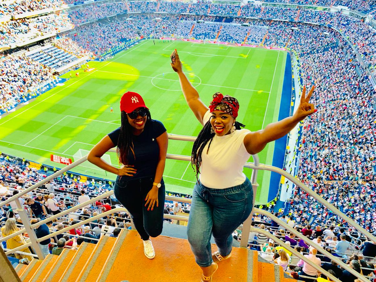 Mihlali_Gqada's tweet photo. #OoMaRadebeInSpain #SpainVacation2019 #FirstStopMadrid #RealMadridVsGranada at the #EstadoSantiagoBernabeu, the home of Real Madrid. What a Vacation. Spain though, yhoooooo wenza amahololo straight away #Andonwabe #Akumnandi #IDntKnowWhatCanIDoWithMyself. The stadium was on FIRE https://t.co/7a869aCCXq