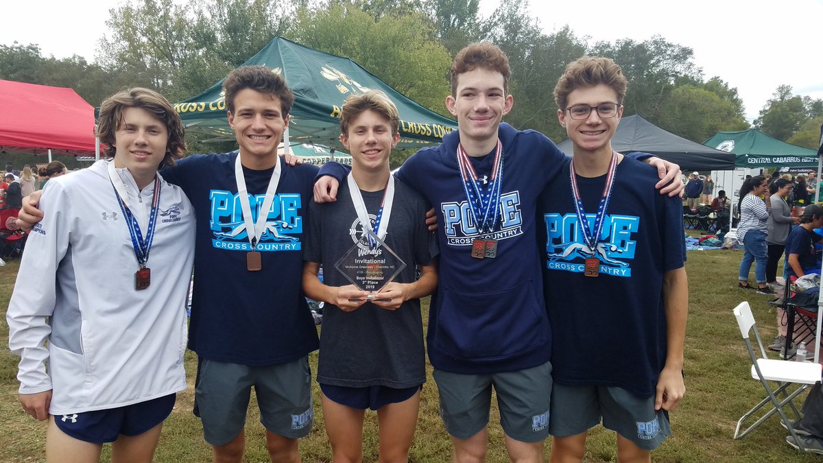 Congrats to the Varsity boys 3rd of 80 schools at Wendy's Invite!! Cole 2nd...KC 9TH...WILL15th! 
 #EveryPlaceCounts