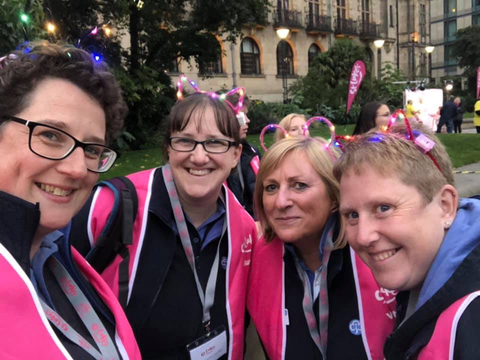 We’re here! Ready to cheer on runners and hand out medals to <a href="/StLukes_Sheff/">St Luke's Hospice Sheffield</a> #NightStrider participants, give us a wave if you see us!!