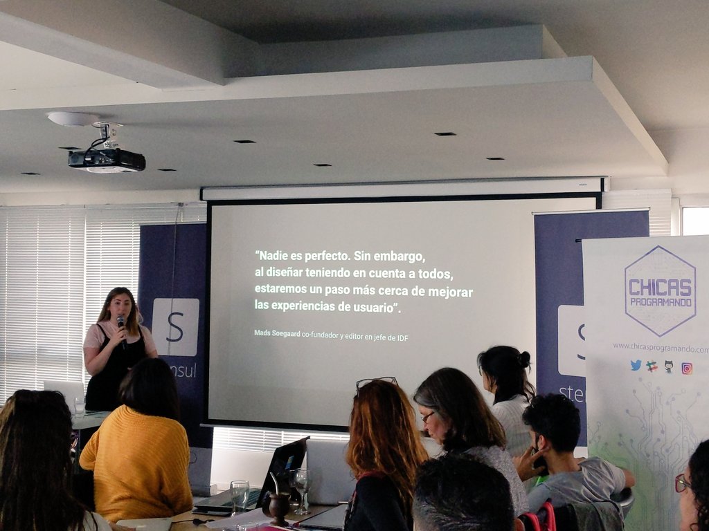 co_constanza's tweet photo. Para cerrar la jornada de Accesibilidad Web que hicimos en @ChicasProgAR, @brbrmrcds nos trae una frase para reflexionar sobre el diseño para todas las personas 💜 https://t.co/ip8nyjNFd2