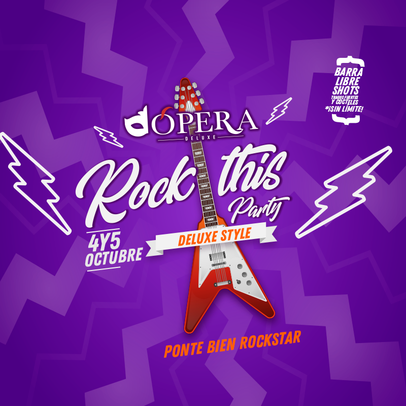 Vive está noche 👩🏼‍🎤 de #Rockthisparty trae tu look más rock 🤘 t en tu Barra Libre 🍹🍸🥃 favorita ♥️ ¡Reserva hoy mismo!

No olvides que las chicas 💁🏻‍♀️ pagan menos, sólo $35K antes de las 10:00pm.