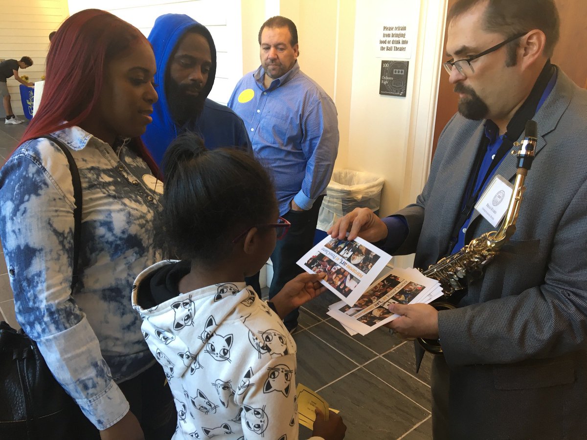 PennCharter's tweet photo. Teachers and coaches greet visiting students and parents to explain curricular and extra-curricular experiences at PC, and how they use premier facilities to enhance learning. #strategicvision #howfarPC #admissions2020 https://t.co/3S5xs0IaB3