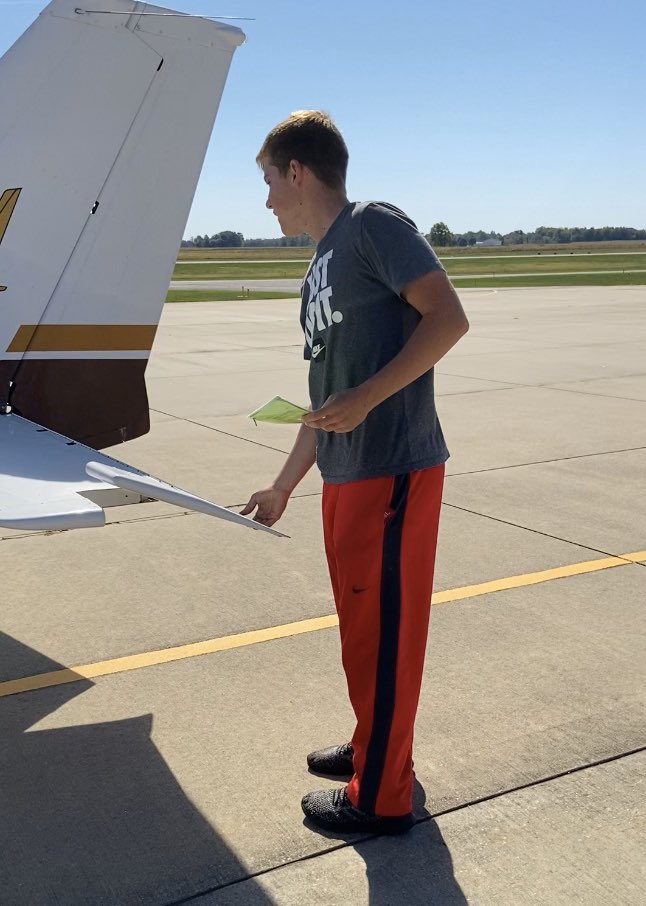 SusanAMcVay's tweet photo. Had the privilege of watching Conner do his preflight checks, as well as takeoffs and landings! #MyPilot ❤️✈️ https://t.co/vvwD51am22