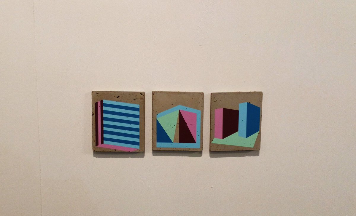 ArtEmmaBennett's tweet photo. Major Conversations:The Industrial Narrative show @theturnpikeleigh on until 9 November.
My paintings on concrete placed next to Theodore Major's painting Houses in the Snow (pictured). Lots of great artists' work to see alongside a load of Theodore Major's paintings. https://t.co/9Q285YdFkU