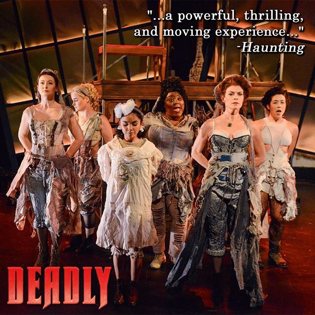 SacredFoolsLA's tweet image. The women. United. Will never be divided. DEADLY, tonight at 8pm on @thebroadwaterla Main Stage. Ticket link in bio. Photo by Jessica Sherman Photography.⁣⁣⁣⁣⁣⁣
⁣⁣
#deadlythemusical #lathtr #pro99 #losangelestheatre #theatre #powerful #thrilling … ift.tt/2IpdFgY