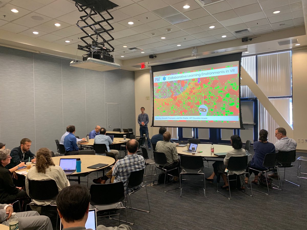 envisionxr's tweet image. Game designer Dan Roy @educationarcade describes how we design for #collaborativeproblemsolving and #groupflow in #VR @cls2019 ⁦@mit_cmsw⁩ ⁦@Meredith_M_T⁩