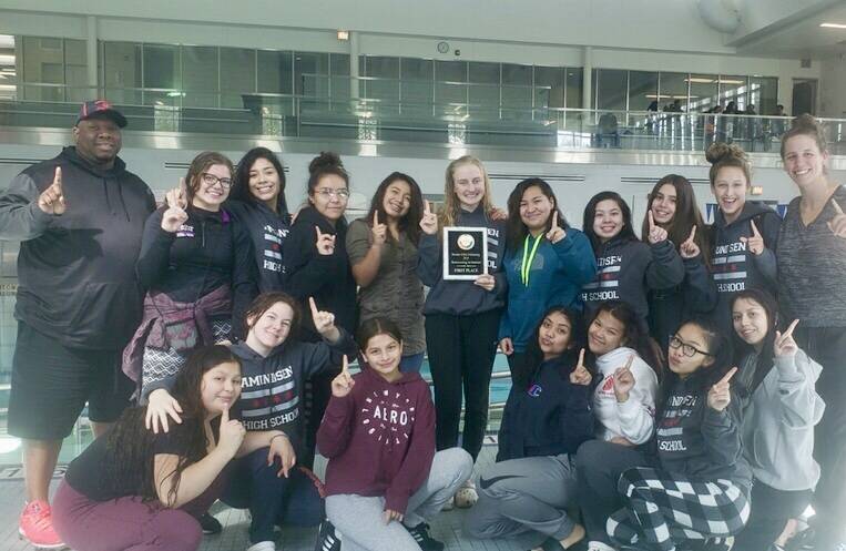 The <a href="/Amundsen_HS/">Amundsen High School</a> Girls' Swim Team is raising the bar. They traveled to Brooks College Prep to compete and took 1st place! You cannot measure the amount of heart the team has and with this coaching staff, the sky is the limit! #allinforAmundsen #greatdaytobeaviking…