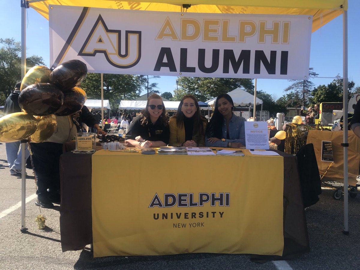 AdelphiU's tweet image. Be sure to stop by the Alumni Relations and Information booth today! #AdelphiAlumni