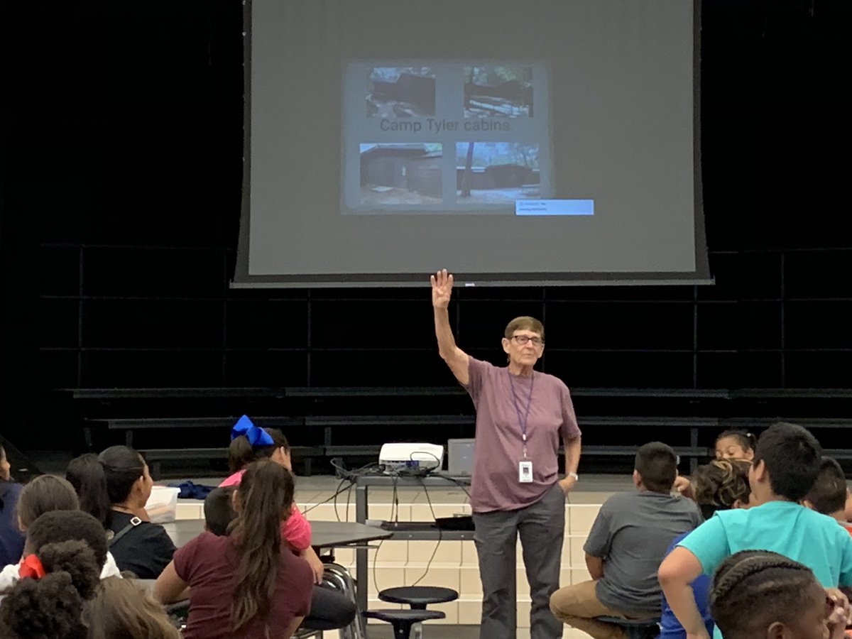 shirlkling's tweet photo. 5th grade @GriffinTylerISD Ss receiving important Camp Tyler information for our upcoming trip from Mama Bear 🐻 #CampTyler https://t.co/9FSdIBkNpl