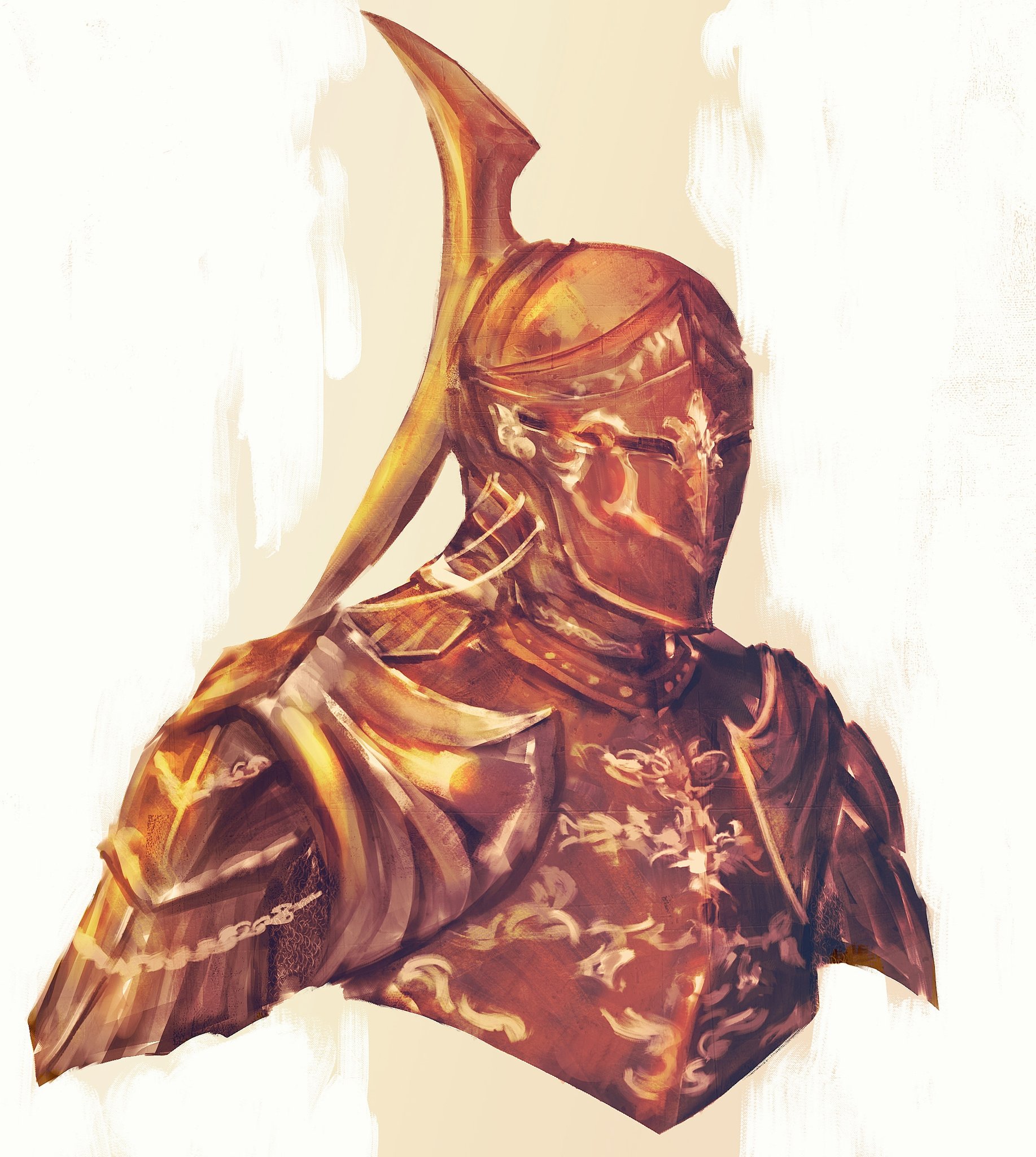 Shimhaq on X: “Armor of a knight once known as the Darkmoon. It is said  that this brass armor hides something hideous within. Something about its  silhouette suggests femininity” Commissioned work! #darksouls #