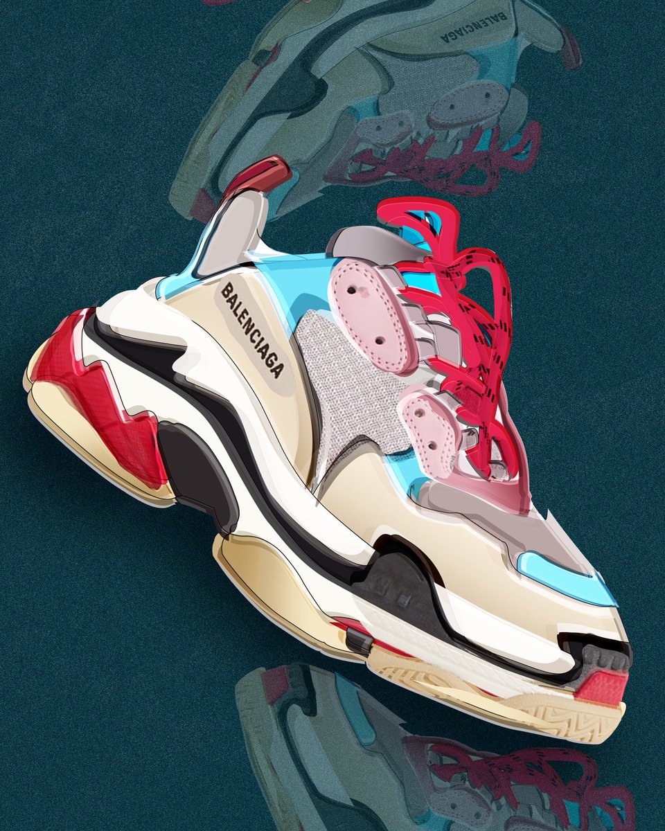 Juxtapose_x's tweet photo. Todays illustration is of the new @BALENCIAGA trainers #designer #illustration #sneakers #sneakerhead #hype https://t.co/rqBLTj7cH5