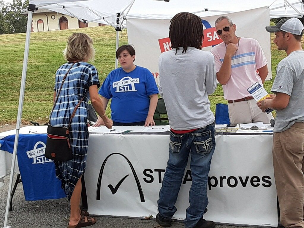 STLNFS's tweet photo. We're in Dutchtown this afternoon at the #CommonSound Festival 2019! Stop by our table to sign the petition for a vote on airport privatization!
#LetThePeopleVote #PeopleOverPrivatization
#WhoseAirport #STLNotForSale https://t.co/uoRYLGw12s