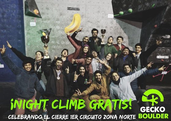 BoulderGecko's tweet photo. ¡PORQUE HOY SE CELEBRA! Queremos invitar a toda la gran familia gecko 🦎 y a la comunidad escaladora 🧗🏻‍♀️ a celebrar con nosotros el exitoso cierre del primer Circuito Zona Norte 2019, en donde gracias a uds salimos campeones por equipo🏆🥇.
Desde las 22.00 hrs, a celebrar! https://t.co/rViOQxBoWg