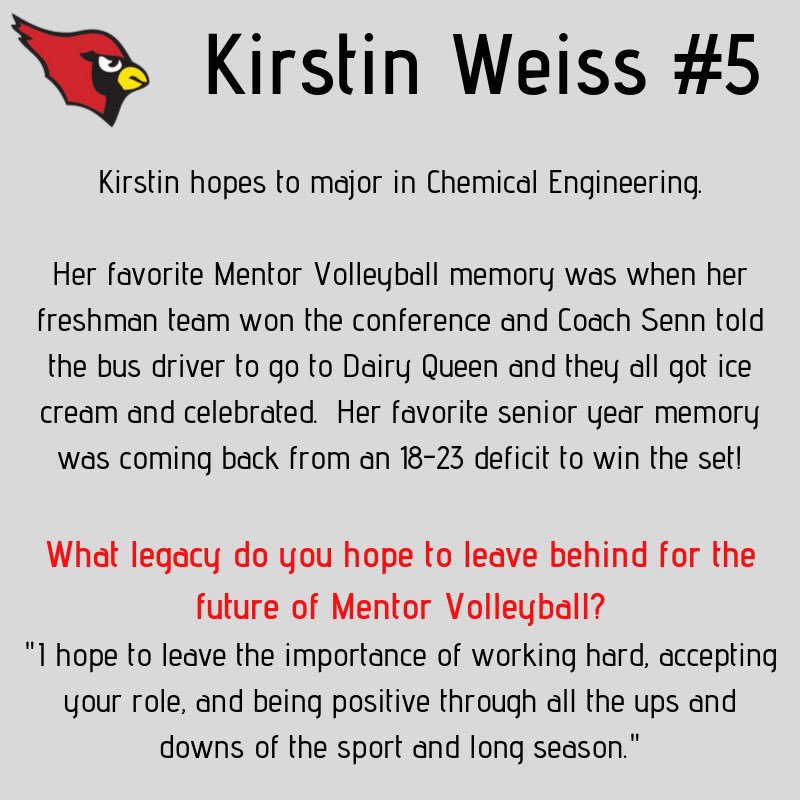 Mentor Volleyball tweet media