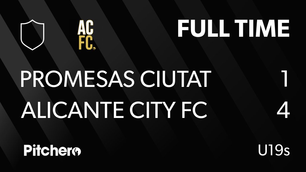 alicantecityfc's tweet photo. FULL TIME: Promesas Ciutat D´Elx CF 1 - 4 Alicante City FC -U19s
#PROALI #Pitchero
https://t.co/LmsFGdP2vj https://t.co/qHNr7yBVlJ