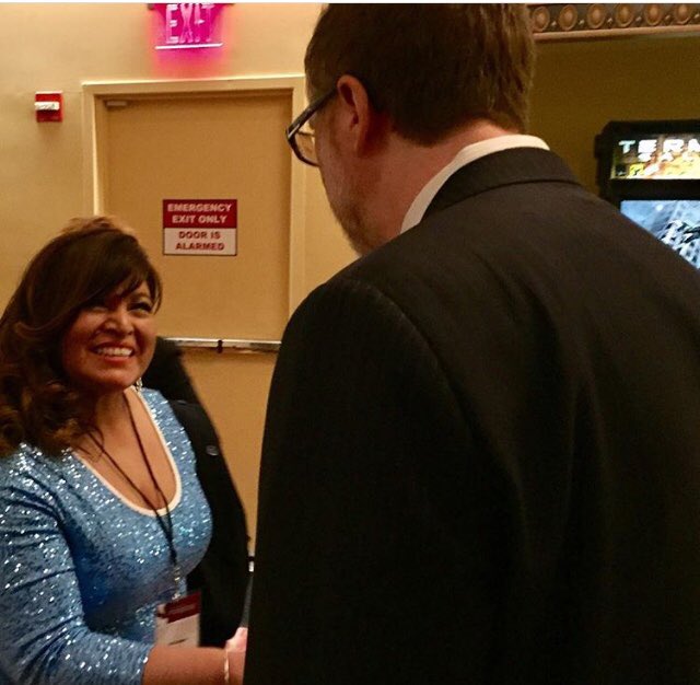eliescoactor's tweet photo. That time I met Director James Gray and he compliments my dress saying “ you got the best looking dress here “ blushing lol❤️ https://t.co/ODIstJxquM