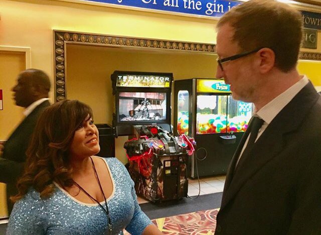 eliescoactor's tweet photo. That time I met Director James Gray and he compliments my dress saying “ you got the best looking dress here “ blushing lol❤️ https://t.co/ODIstJxquM