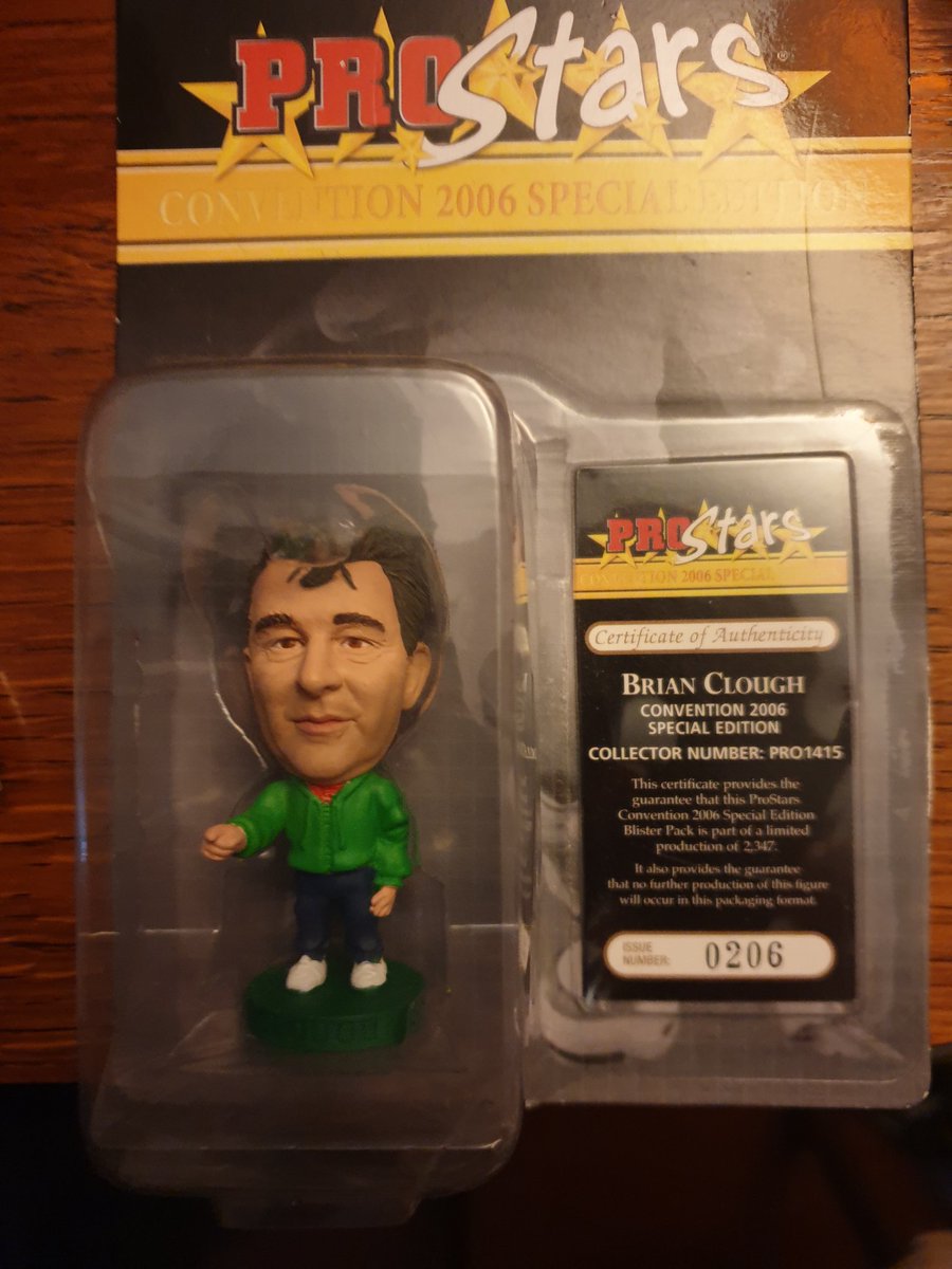 Brian Clough limited edition, unopened Pro Stars figure