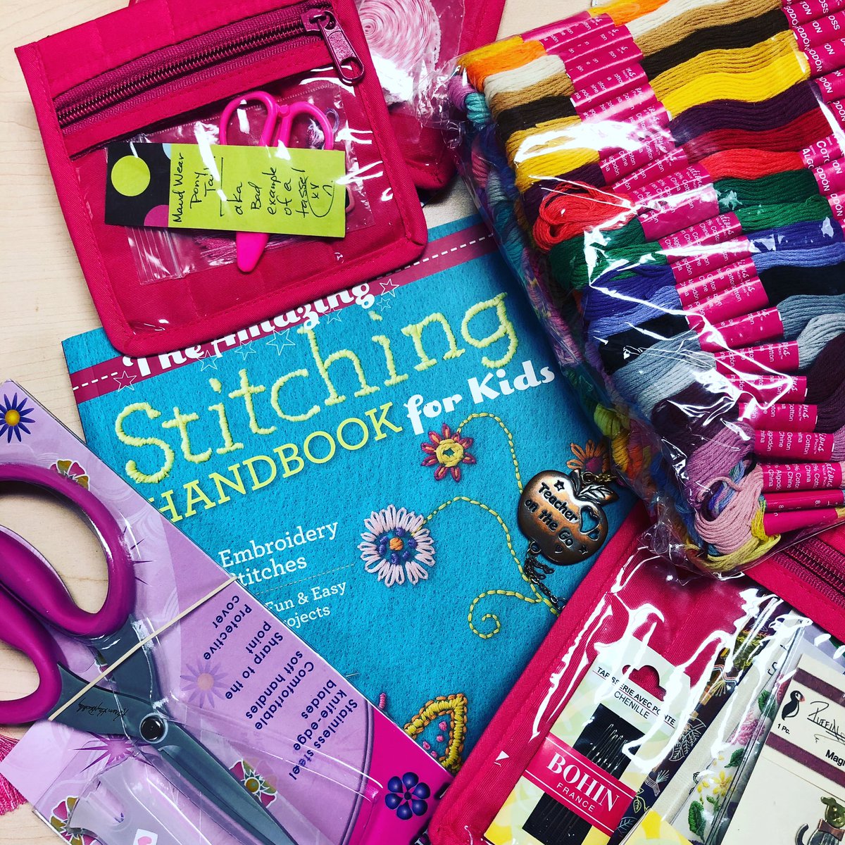jackiewhite121's tweet photo. When you are blessed with the most incredible friends...Cindy’s Threadworks noticed that I was teaching kids about sewing, quilting, embroidery and so on, sends me this huge package to help me out! #bff #kidscansew #kidscanquilt https://t.co/Z7DN0JDy7B