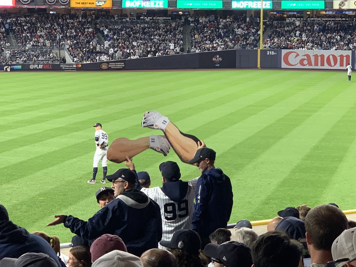 CoachNickNYC's tweet photo. We just bumped into the “parrot” @Yankees fan they keep showing on TV.

Not only do we have “savages” in the line-up ...we have #savagesinthestands

#StartSpreadingTheNews https://t.co/o0sW77SQSA