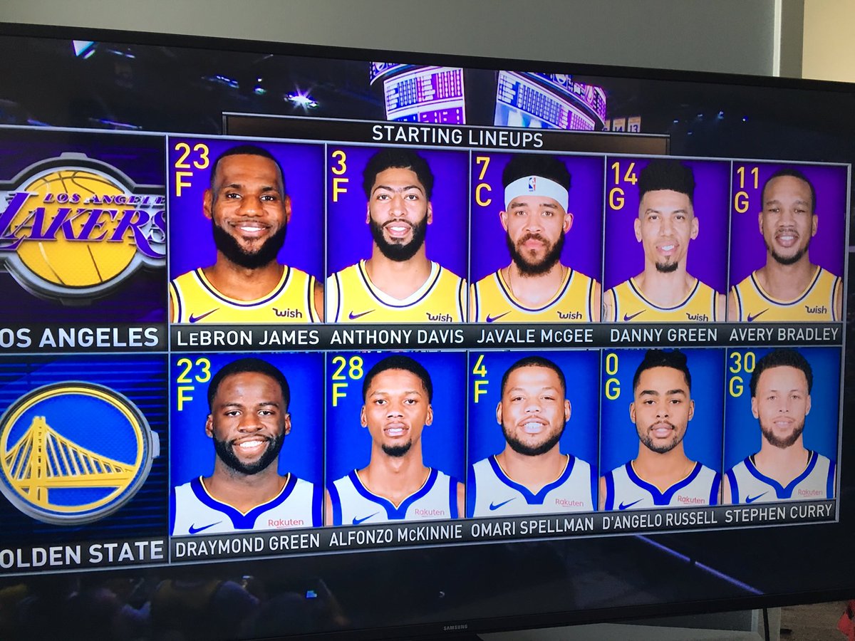 Lakers Daily On Twitter Tonight S Starting Lineup Avery Bradley Danny Green Lebron James Anthony Davis And Javale Mcgee