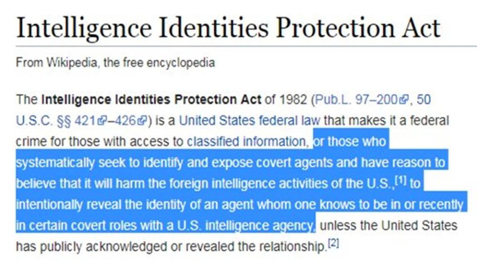 The reporters Carter named responsible for Felony #1 were both demoted from their careers on the NatSec beat *within 24 hours of each other* in July 2018.They claimed "bad reporting" for Ross and "ethics review" for Watkins. Both were poor cover stories.