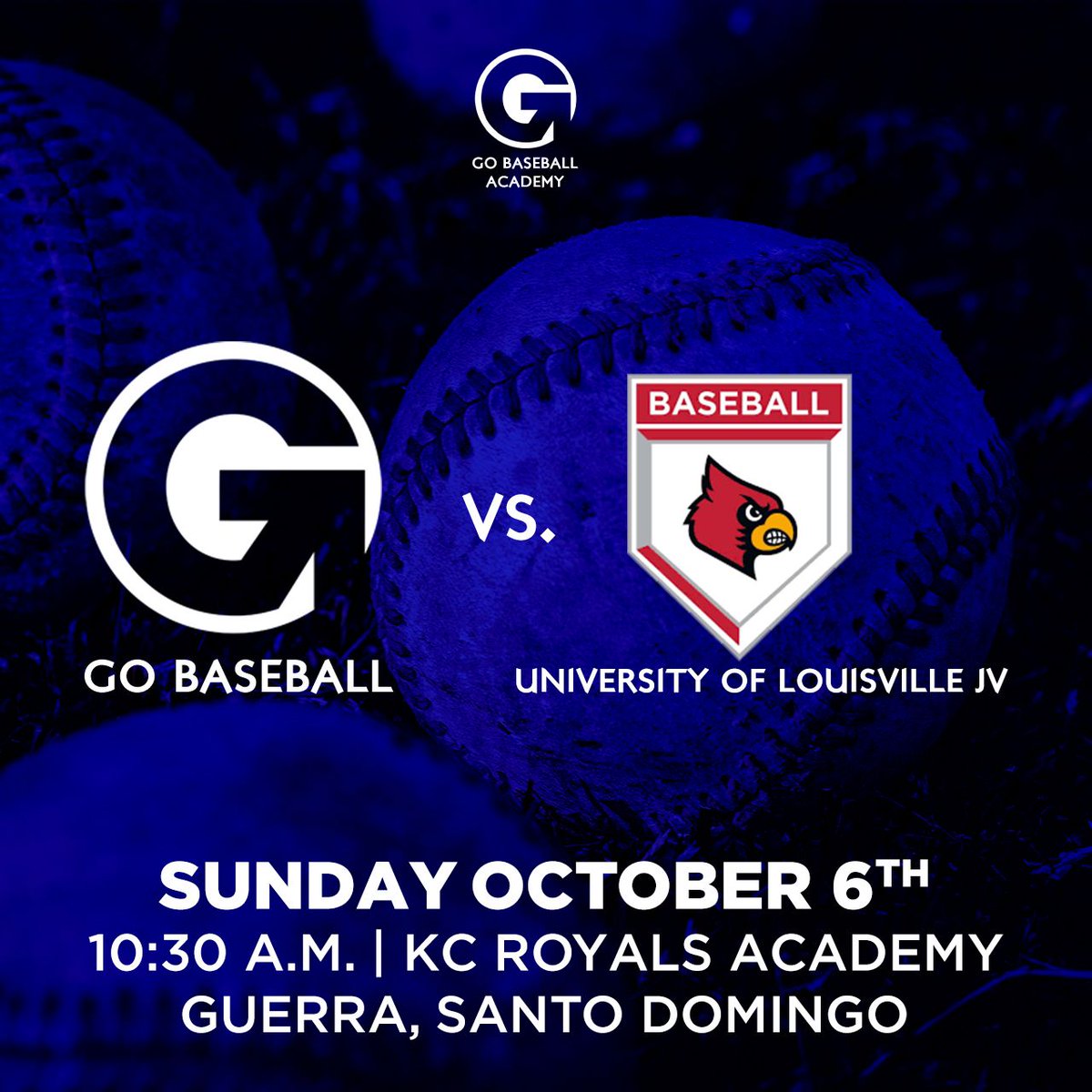 Tomorrow our #Vencedores will play against the team of the University of Louisville at the facilities of the Kansas City ROyals Academy in Guerra, Santo Domingo.

#GOsportsDR #GObaseballDR #GOteams #LouisvilleUniversity #BaseballGame