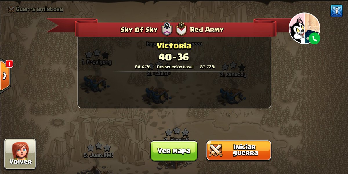 🔥Jornada 1 de LIC ÉLITE🔥
Buenísima guerra chicos,sin vosotros está victoria no hubiese sido posible op esos dragoncitos 🐉🐲
Vamos a por más victorias 🔥
Op  esos dragoncitos.
#GoSkyOfSky