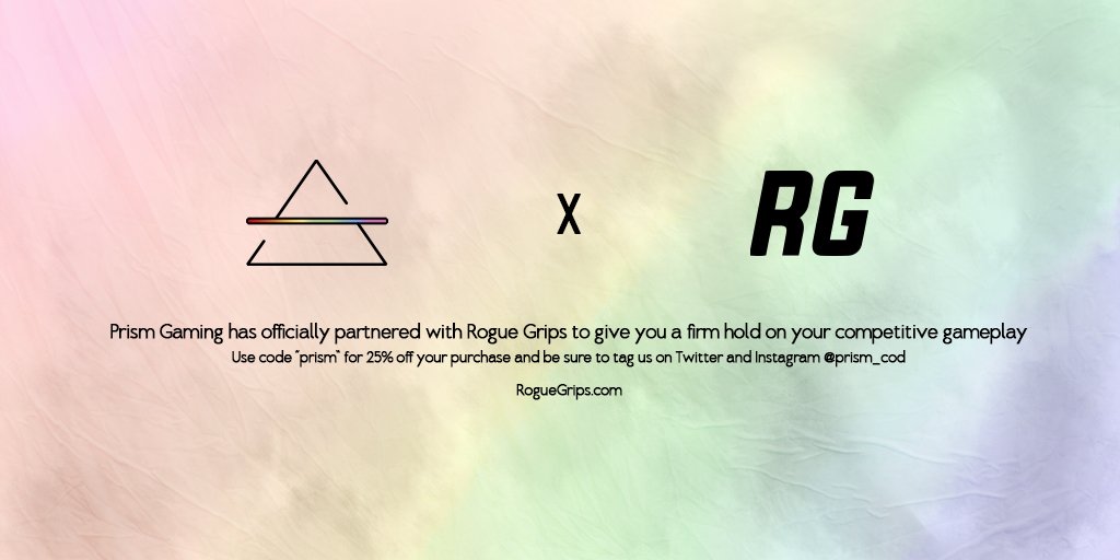 prism_cod's tweet image. We are now proudly sponsored by @RogueGrips ! Use code "Prism" for 25% off your purchase