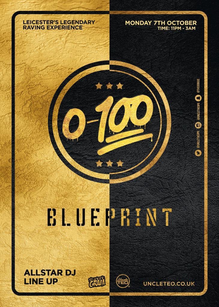 Blueprintvenue's tweet photo. #0To100 Will still be happening at our venue on Monday 

With over 1100 tickets sold we are expecting nothing short of a movie!

Grab your last min tickets here : https://t.co/qxrOvve5C5 https://t.co/Qg8XWxlX7G