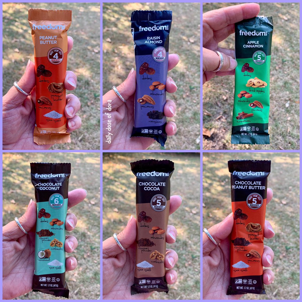 dailydoseofdora's tweet photo. Freedom Bars #freedombar #freedombars #vegan #keto #paleo #gaps #glutenfree #nongmo #fruit #nuts #natural #dairyfree #eggfree #kosher #healthy #tasty #onthego #powerbar #review Buy-https://t.co/xNVZXUiXL1 https://t.co/AJ0Xc46C9u