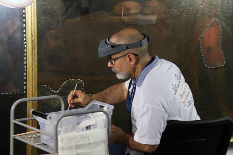 MFEAMalta's tweet photo. #NotteBianca2019 - Restoration works on the historical paintings by renowned artist Francesco Zahra. This is being conducted by international professional restorers #culturaldiplomacyfund @AbelaCarmelo https://t.co/ftbHqsRy6H