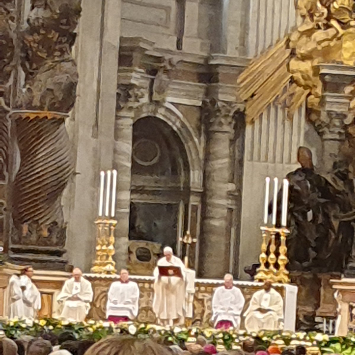 BexWaite's tweet photo. Yesterday we were lucky enough to watch Pope Francis ordain 4 new bishops at a mass in St Peter's Basilica! #pope #Vatican #PopeFrancis #Italy https://t.co/7Hqv0NAGRi