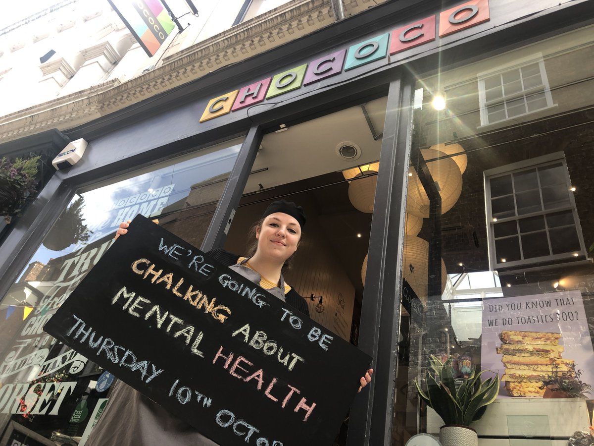 letschalkabout1's tweet photo. Chalking @chococosExeter - sounds like heaven to me. Only decision is Columbian or Ugandan? #letschalkaboutmentalhealth2019 #LCAMH #wmhd #suicideprevention #mentalhealthawareness #gandystreet https://t.co/owabY2gmfq