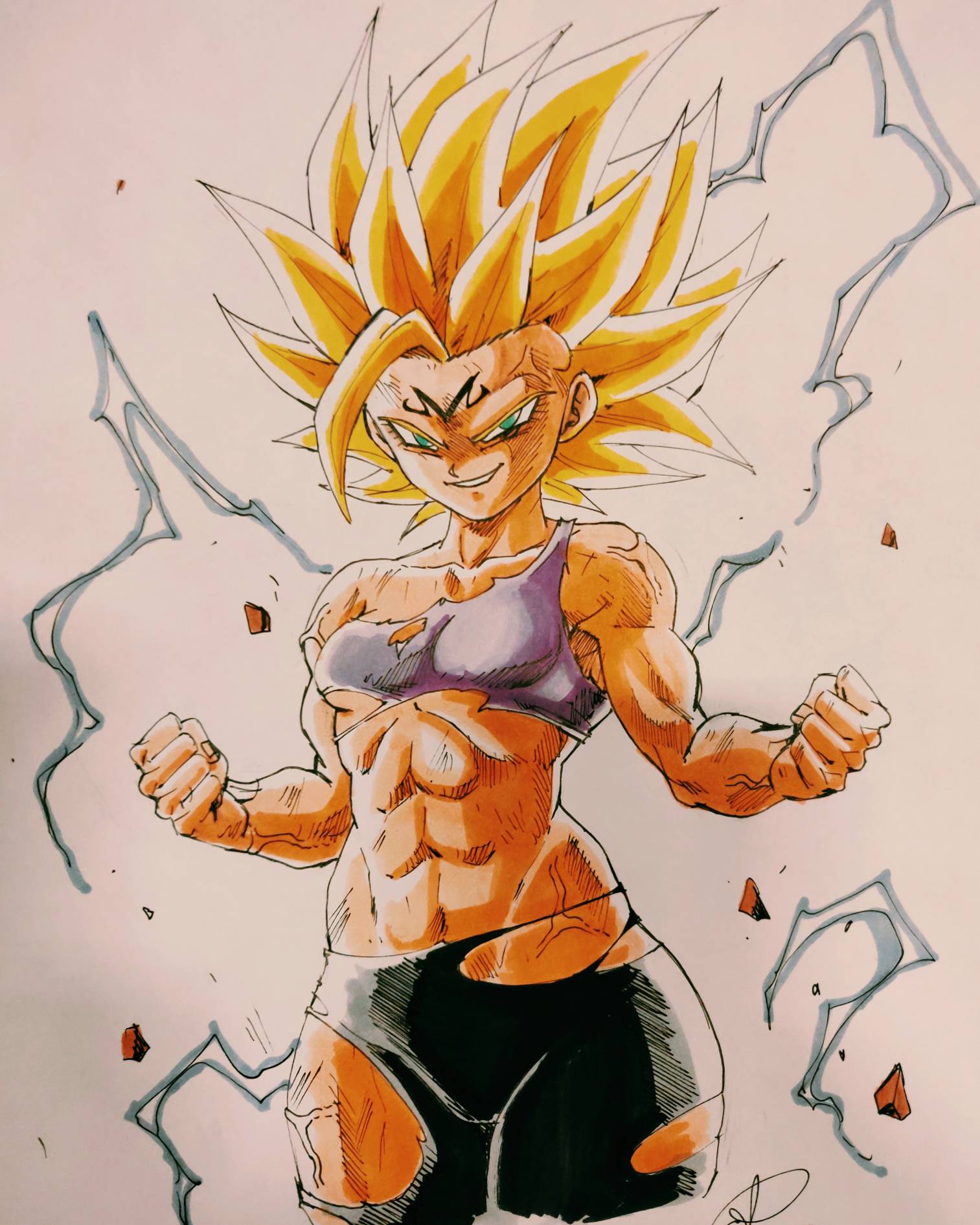 Super Saiyan 2 Bra by DBM Artist Asura : r/dbz