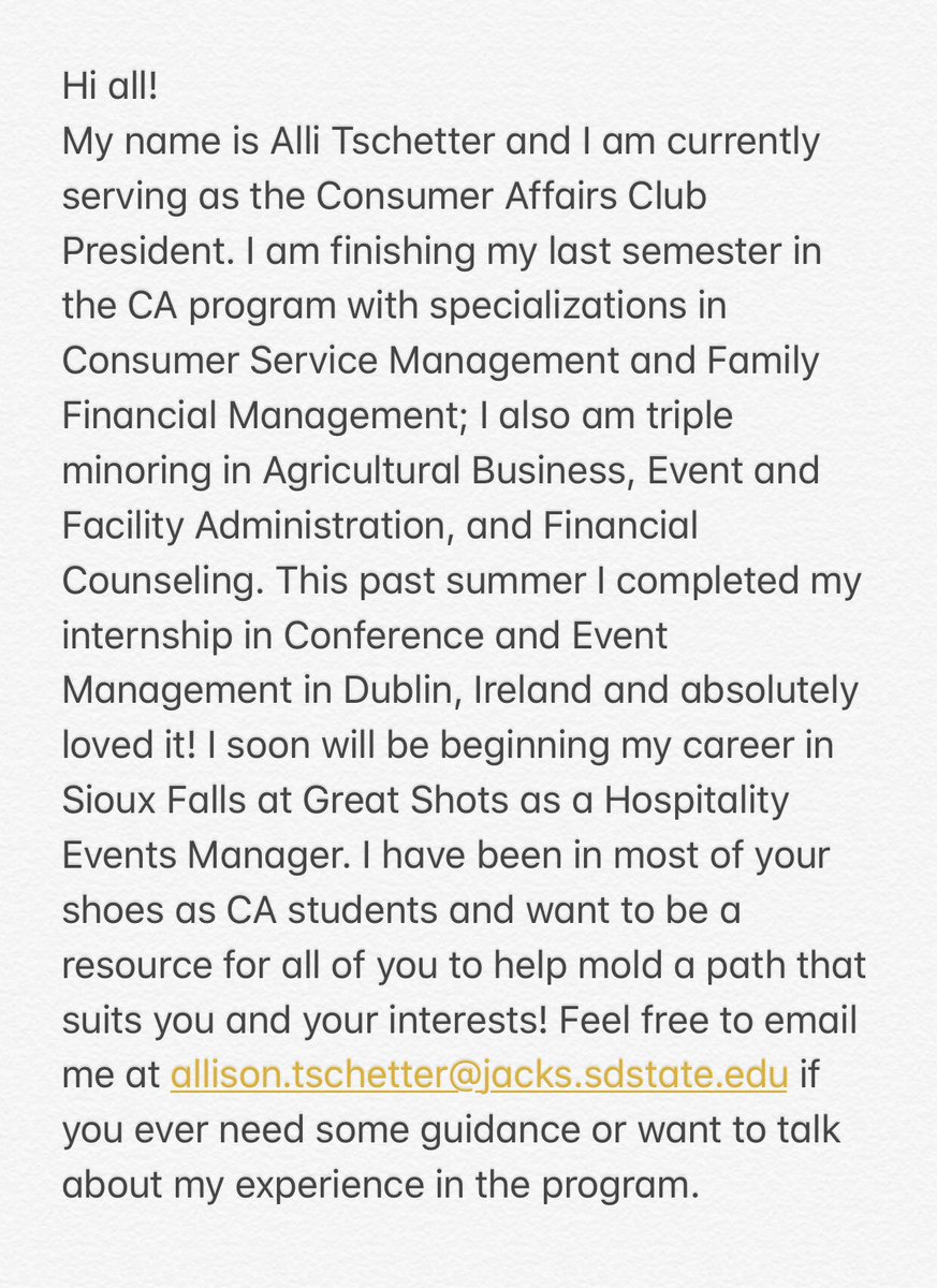 SDSU Consumer Affairs Club tweet media