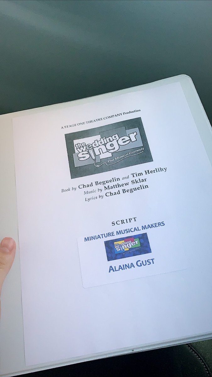 AlainaGust's tweet photo. i got my script today!!!
#theweddingsingermusical #juliasullivan https://t.co/zOpgYC73zZ