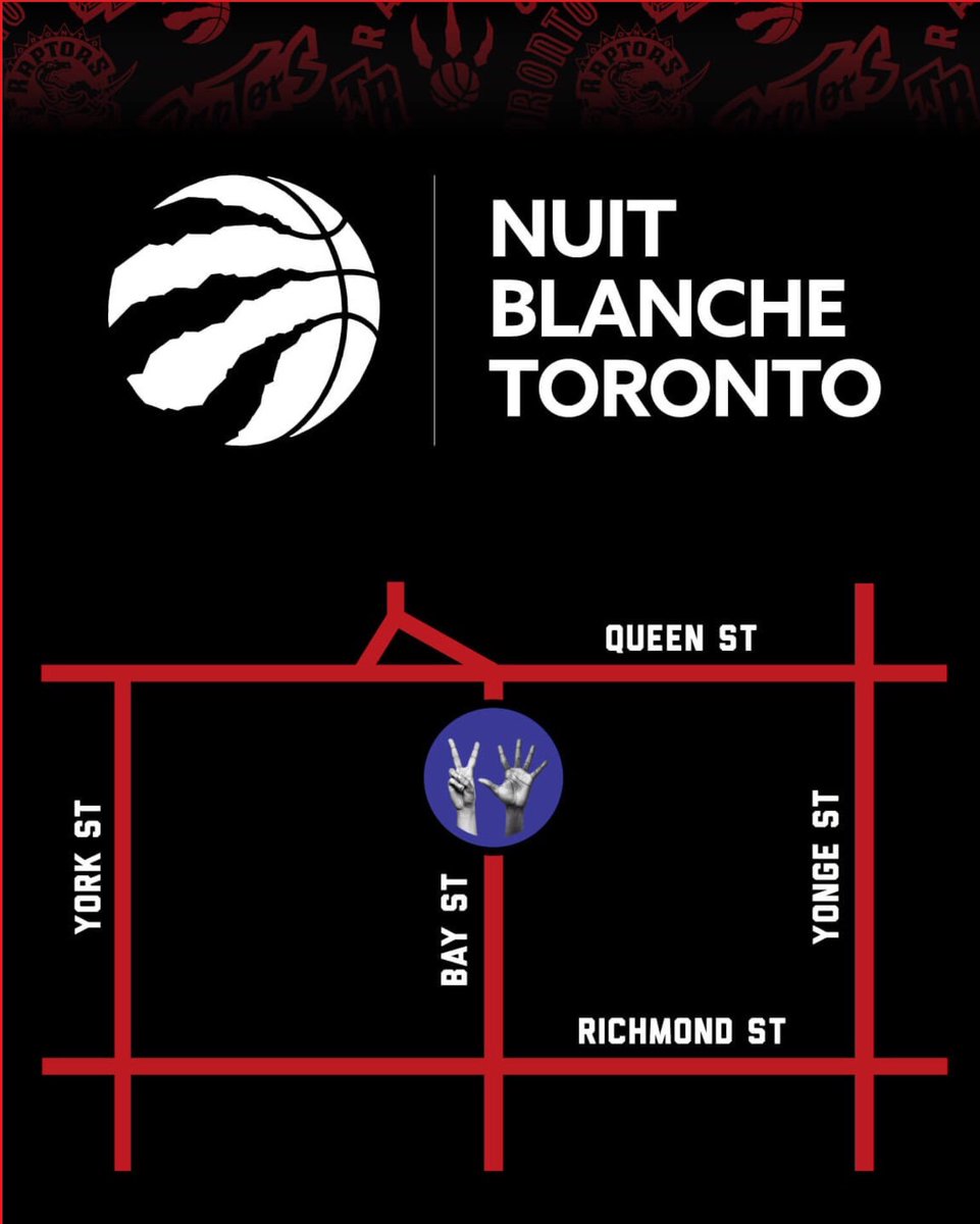 trapd95's tweet photo. Tonight! The Raptors have an installation for #NuitBlanche that marks the franchise’s 25th anniversary! Check it out, you have all night.
#TS95 #TCAO #WeTheNorth #Raptors https://t.co/HDhYysDqNC