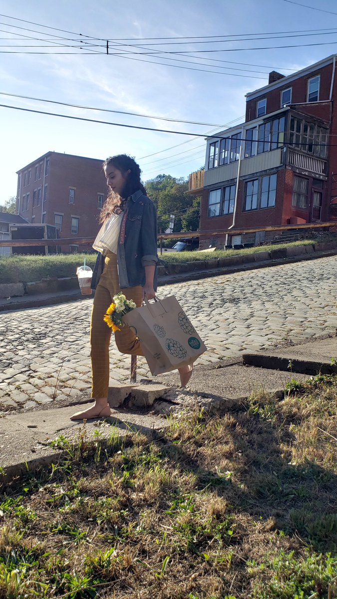 BikePGH's tweet photo. Check out the Sanctus Street steps West End fashion show! @officeofpublicart #StepsWeTake https://t.co/7VQeOvByhv