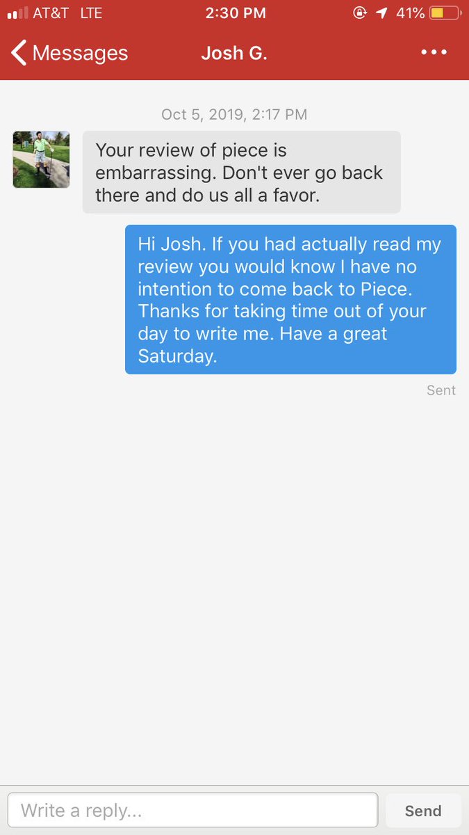 colettetheactor's tweet photo. I guess some people don’t like my drunk yelp reviews🤷🏼‍♀️ https://t.co/DVyJYtcy00